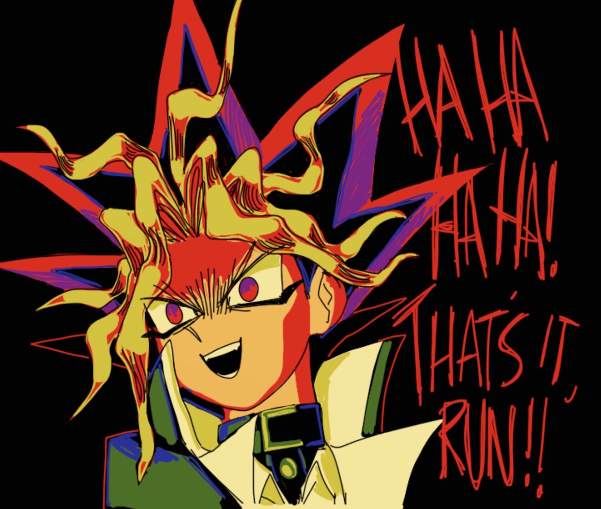 Retro_ALX's tweet photo. The lefty hoodweebs are mad that Yugioh was used by the white house in a video when the OG Yami would have loved this death game of Bomb each other till someone runs out of ammo season 0 is the goat https://t.co/SYYsIVKXDP