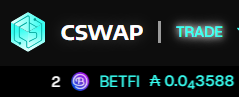 So far so good sitting at #2 on: cswap.trade <a href="/CswapDEX/">CSWAP | DEX</a> with betfi.poker launching soon