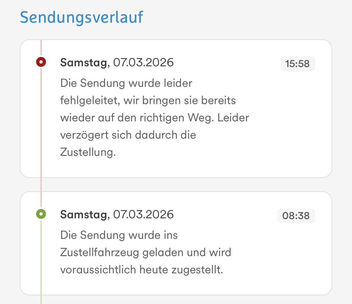 Da wartet man den halben Tag und dann wieder sowas 😒