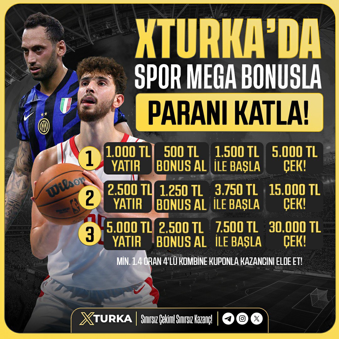 🔥 XTurka’da Spor Mega Bonus!
💰Paranı büyütmenin tam zamanı

⚡️ Yatır, %50 bonus kazan
📈 Min. 1.4 oranlı 4’lü kombineyle oyna
🏆 Kazan, yüksek tutarlarla çekim yap

👉 Şimdi XTurka’da başla!

Xturka Giriş: cutt.ly/Xturkagiris