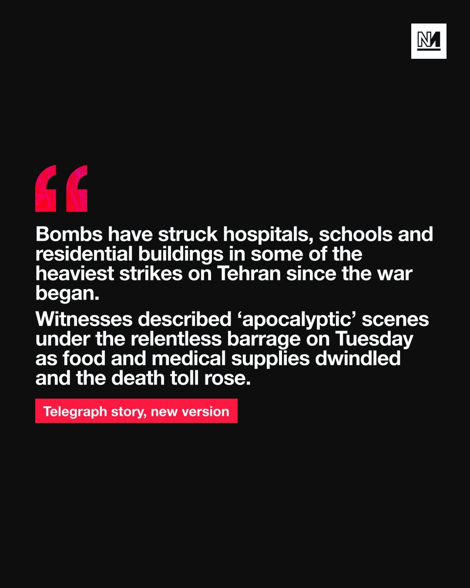The Telegraph published a story detailing the devastation caused by US-Israeli attacks on civilian targets across Iran, but made substantial edits after a post on X expressing surprise at the directness of the reporting was shared thousands of times.

The original introduction to