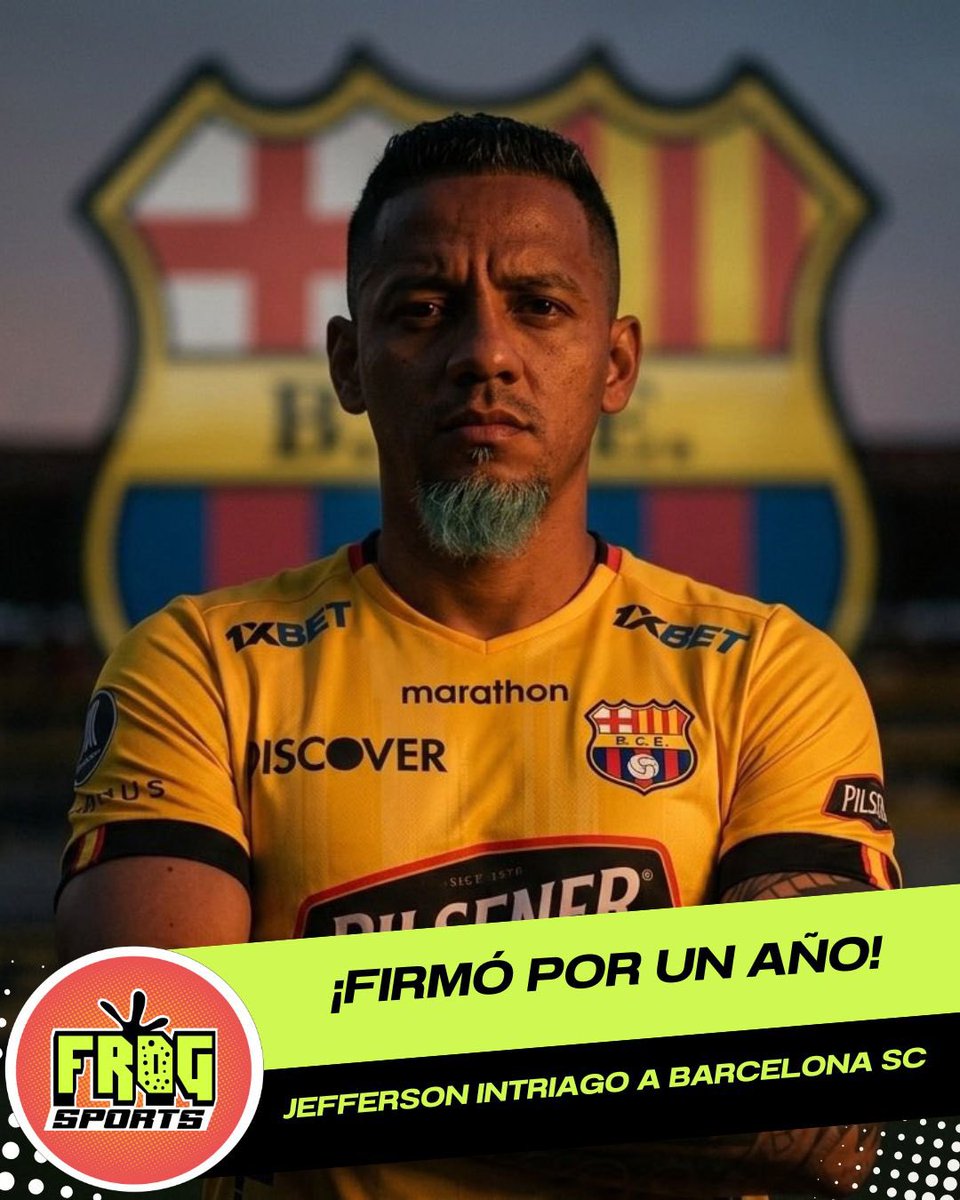💛 ¡AL ÍDOLO DEL ECUADOR! 💛

🔥 Jefferson Intriago aceptó la oferta de #BarcelonaSc para reforzar el mediocampo de los toreros. 
.
#FrogSportsEc #Ecuador #Clasicodelastillero