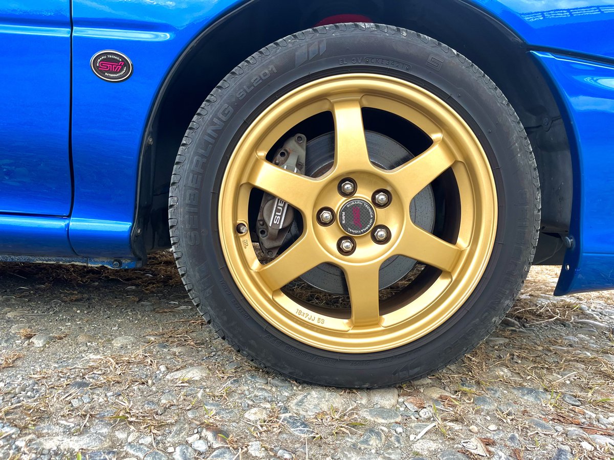 TE37の日 STi×レイズ 実質GC8用TE37(16インチ) 16インチでゴールドの