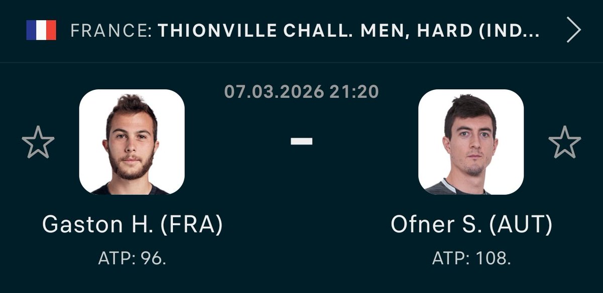BettingdontKill's tweet photo. Thionville Challenger !
🎾 Gaston vs. Ofner S.
Prediction: Set 1 Gaston Win
An intense hard court battle! 🏆 #Tennis #ChallengerTour @RenzoGlover https://t.co/cJHUAGTqhq