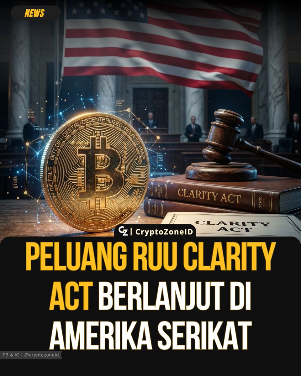 CryptoZonelD's tweet photo. Clarity Act di AS disebut semakin berpeluang maju. Isu imbal hasil stablecoin jadi fokus utama negosiasi antara industri kripto, bank, dan regulator. Posisi Senator Thom Tillis dinilai krusial dalam menentukan kelanjutan pembahasan RUU ini. https://t.co/sV7egTUCvQ