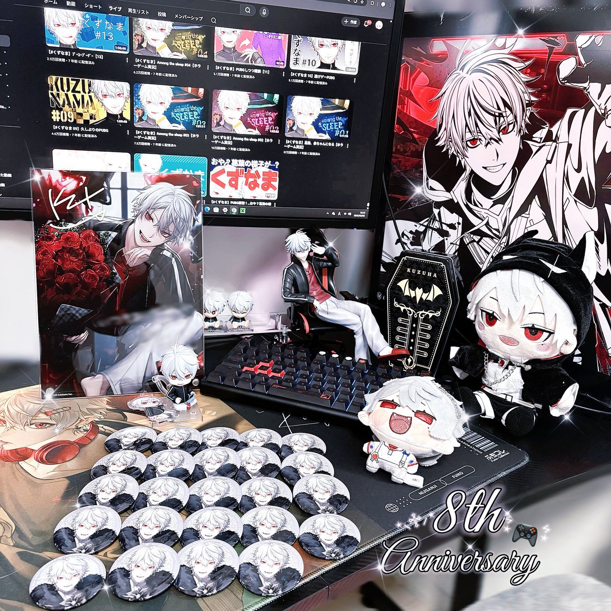 Vru__P's tweet photo. ⋆͛🎮⋆͛…꒷꒦
.⋆𝜗𝜚.†⋆8𝒕𝒉 𝑨𝒏𝒏𝒊𝒗𝒆𝒓𝒔𝒂𝒓𝒚.⋆𝜗𝜚.†⋆
                                           🦇☨❤…꒷꒦
 #葛葉8周年 https://t.co/vrj2c6vpNr