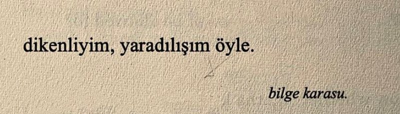 Yaradılışım böyle.