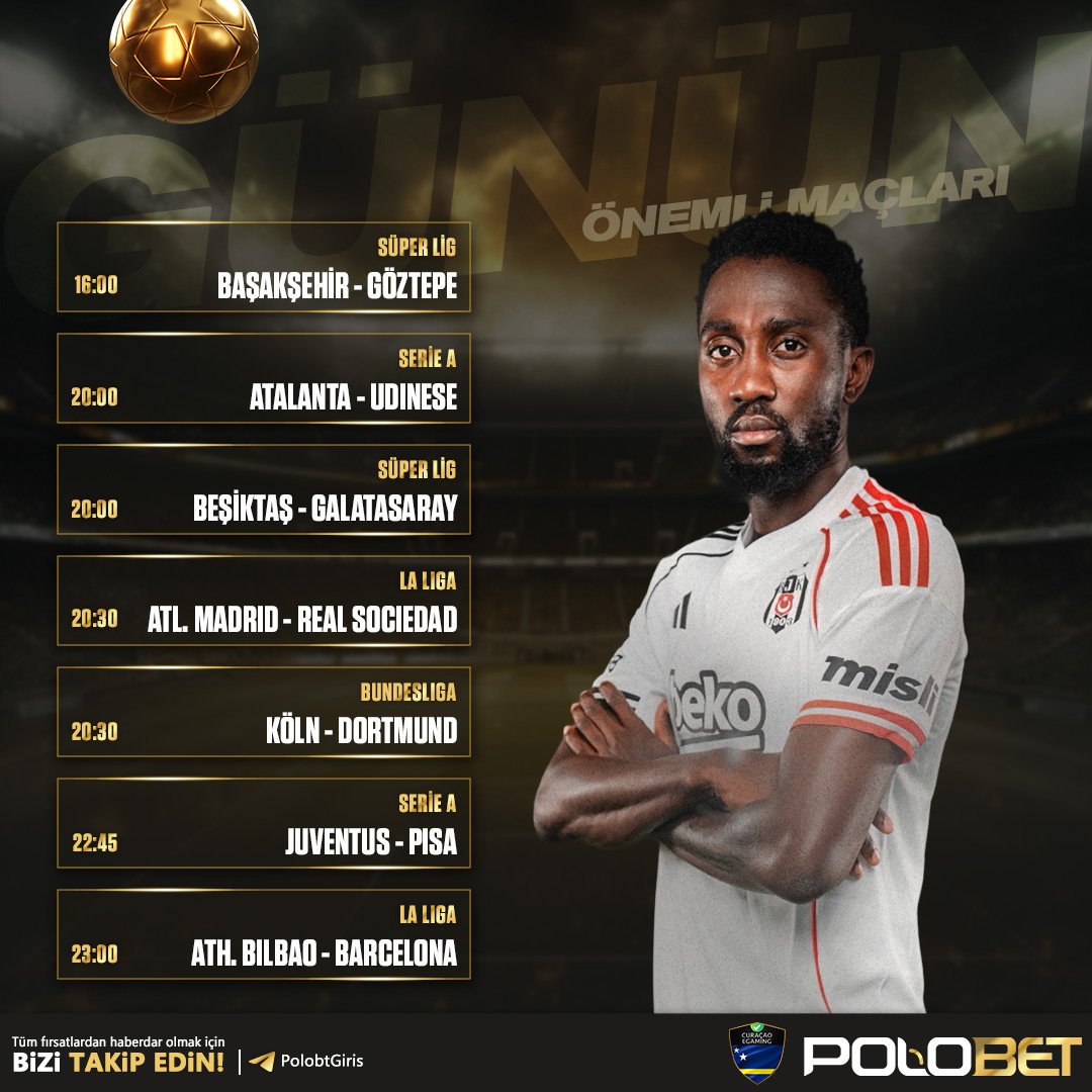 ⚽️ Süper Lig'de Beşiktaş - Galatasaray derbisi, Avrupa'da Barcelona, Juventus, Dortmund ve Atletico Madrid‼️

🚀Hemen üye ol, risk almadan 250 Freebet ile kazanmaya başla❕

🔗Giriş: plbt.site/plbtd