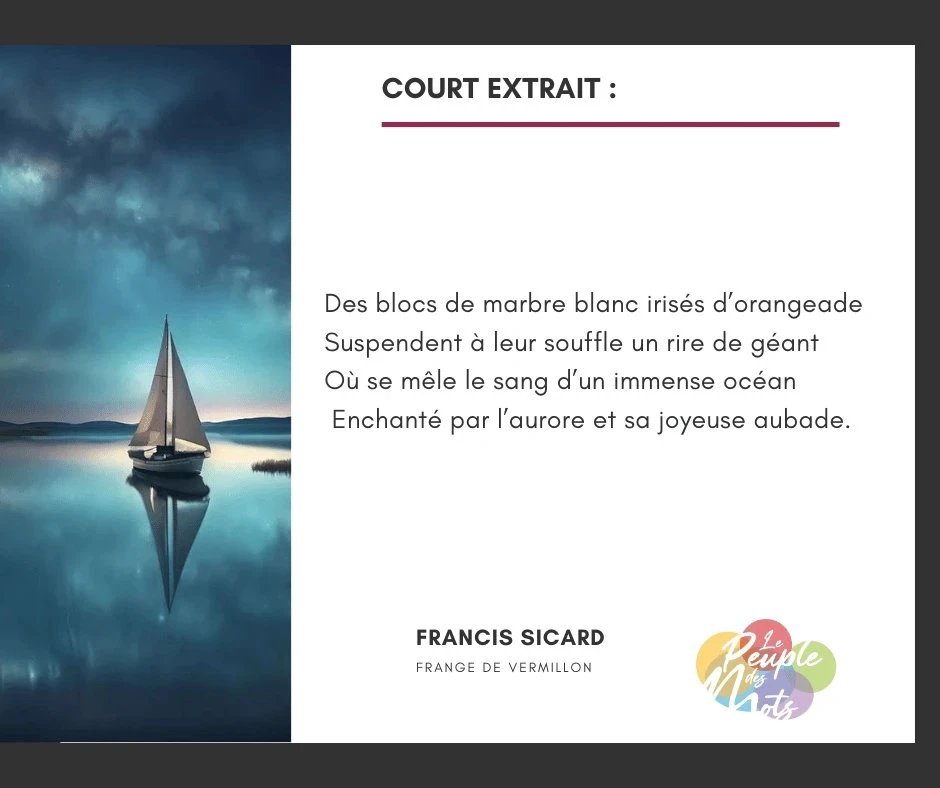 LePeupleDesMots's tweet photo. Découvrez et partagez "Frange de #Vermillon", un très beau #poème de Francis Etienne Sicard Lundquist : https://t.co/o2dTygoMtt https://t.co/SyArvnpx3o