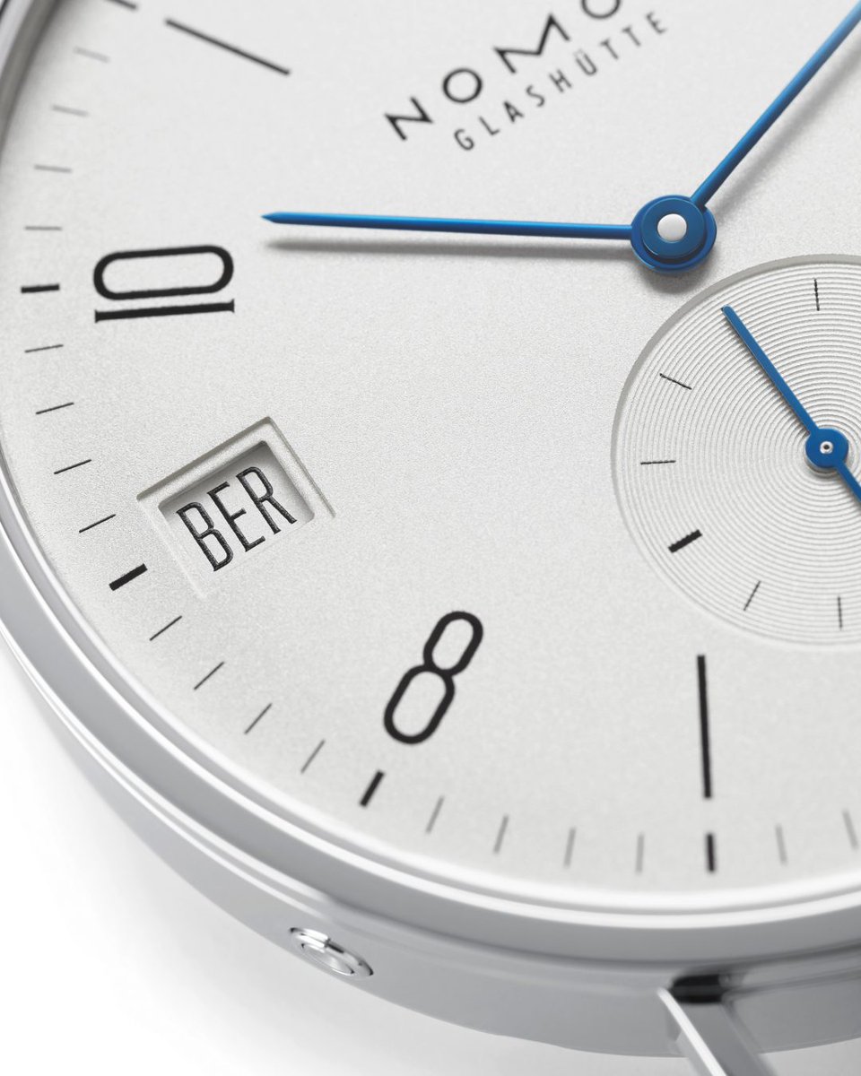 nomosglashuette's tweet image. Equipped with the automatic caliber DUW 6201, #Tangomat #GMT displays two time zones simultaneously. The window at 9 o’clock shows the selected time zone with airport codes, while the 24-hour indicator at 3 o’clock displays the time at home.

nomos-glashuette.com