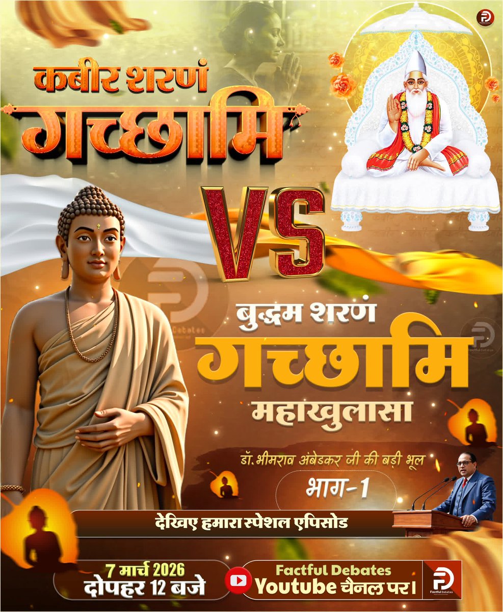 #डॉBRअंबेडकरजी_की_बड़ी_भूल
 क्या आप जानते हैं गौतम बुद्ध का सबसे स्वादिष्ट भोजन पक्षियों का माँस था? 
अवश्य देखिए डॉ. भीमराव अंबेडकर जी की बड़ी भूल | भाग - 1 
➡️Factful Debates YtChannel पर।