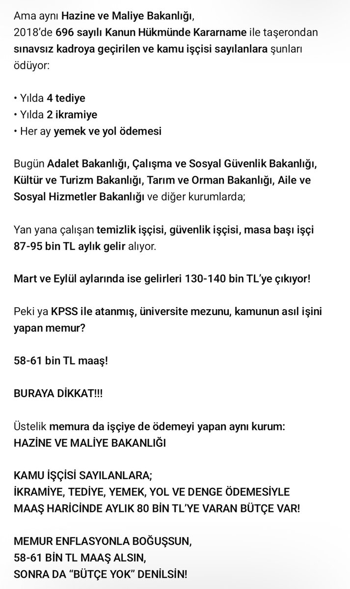 MemurSGK's tweet photo. Memura yok,
İşçiye çok!

Bu bütçe adaleti değil adaletsizliğin sebebi oldu Sn @memetsimsek 
Sn Cumhurbaşkanım @RTErdogan bu adaletsizliği size anlatmıyor kimse (@_aliyalcin_ @OnderKahveci) ama kamuda çalışma barışı kalmadı https://t.co/IdVzZOLw89