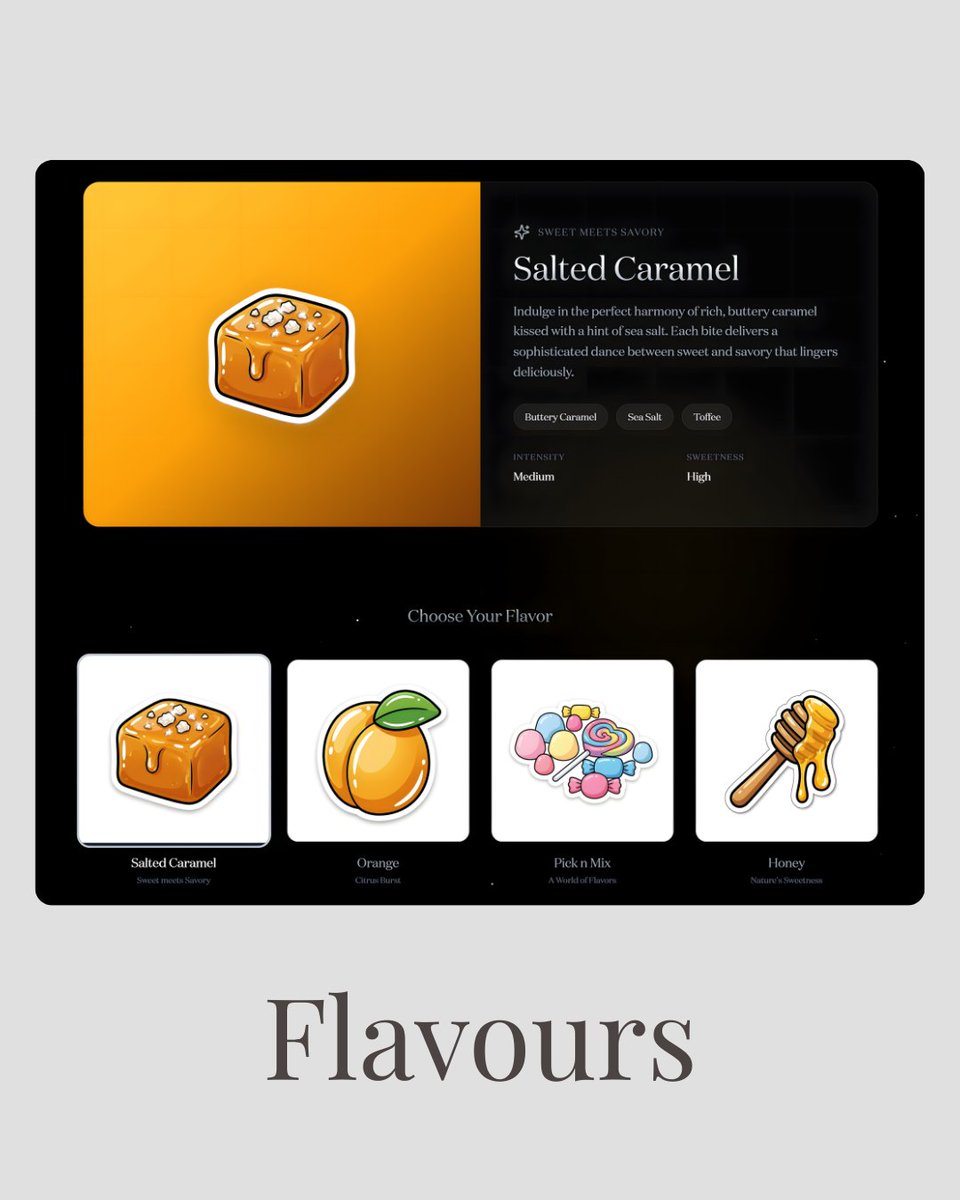 somethingmediaa's tweet photo. Built a UI for flavour exploration π
π: https://t.co/mOqZUQ7zKK
#somethingmedia #uiux #uidesigninspiration #webdesigninspo #interfacedesign https://t.co/sLkk0AohST