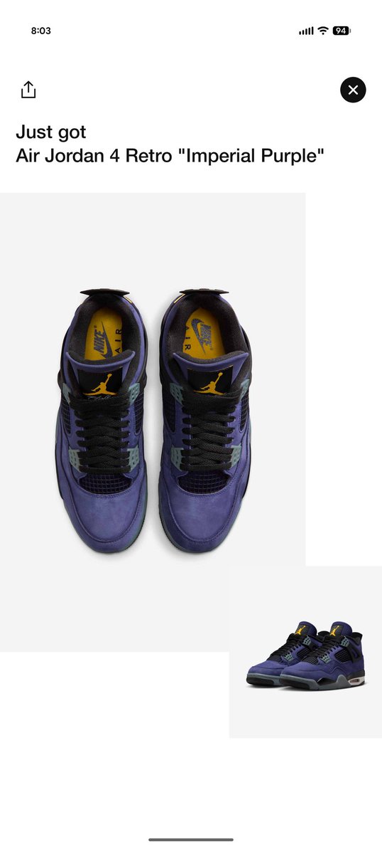 eyedialect's tweet photo. @SnkrsStock Nike app was the move, good looking out. https://t.co/dQzlGyLDLZ