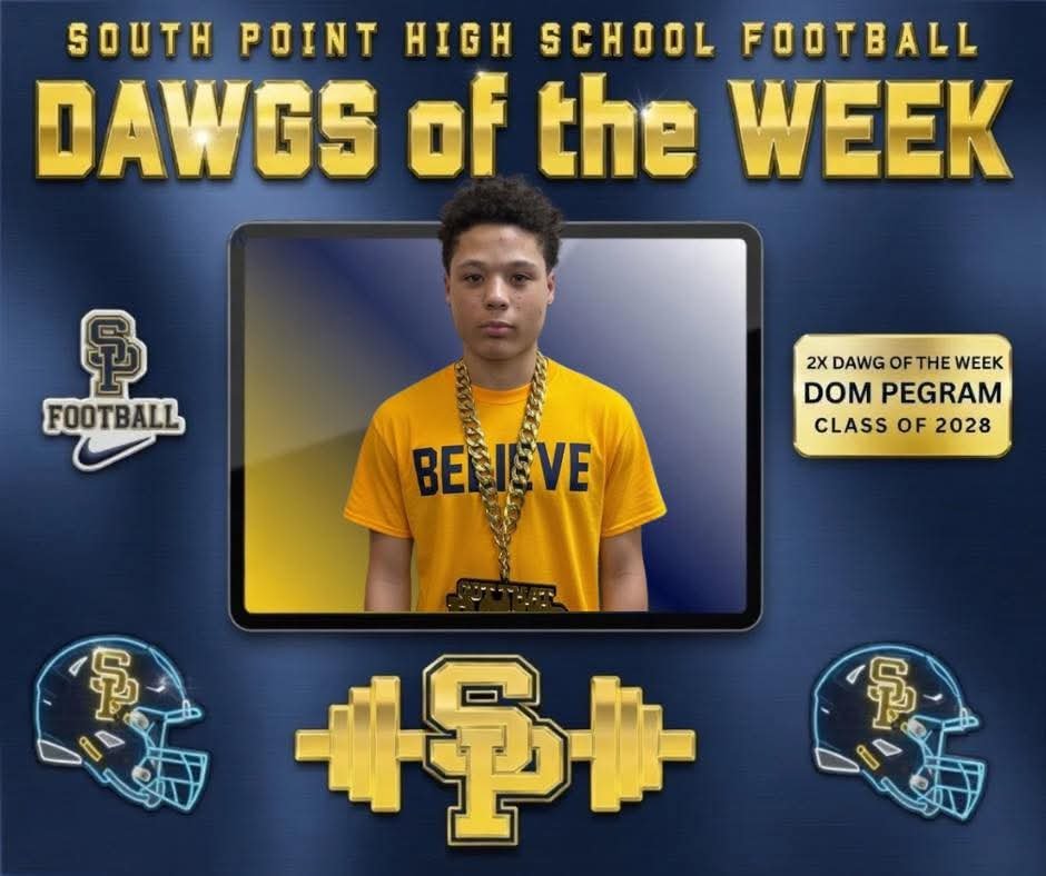 coach_wroten's tweet photo. GOT THAT DAWG IN ME! @PointersFB
@Dom_Pegram (Class of 2028) a 2X Dawg of the Week 

#ProcessDriven
#IntrinsicCompetition
#SouthPointFootball
#GoPoint
#Believe https://t.co/4fMMN55wTv