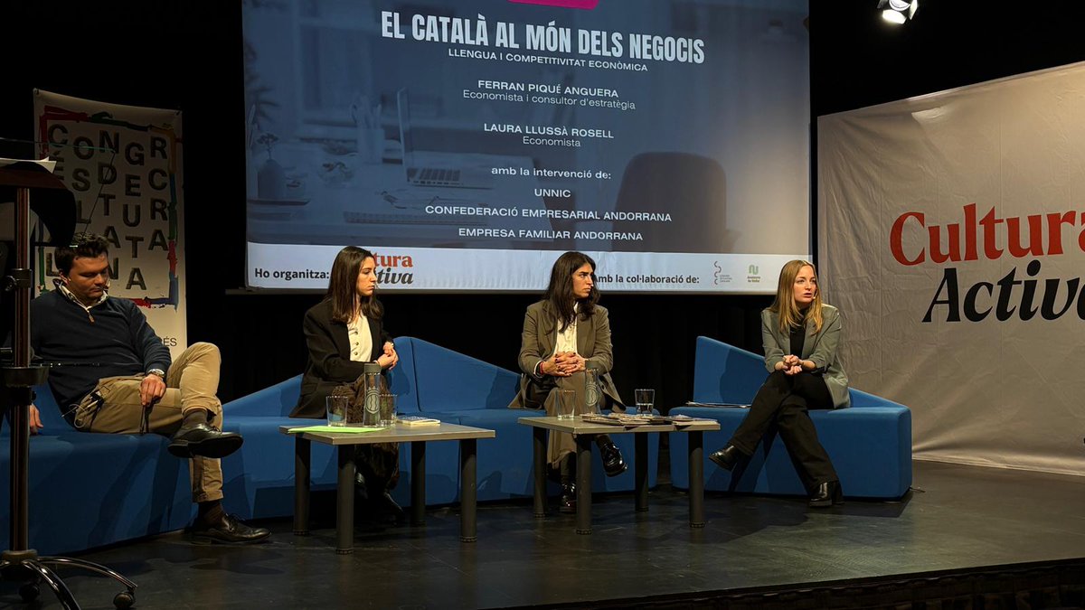noucongres's tweet photo. «Una llengua és rica si hi ha gent que la parla»

Avui som a #Andorra, en la jornada “El català al món dels negocis”, amb @FerranPique @laurallussa i representants d'Empresa Familiar Andorrana, Unnic i Confederació Empresarial Andorrana

+ https://t.co/1LmszJTSbt https://t.co/t026jZUyoZ