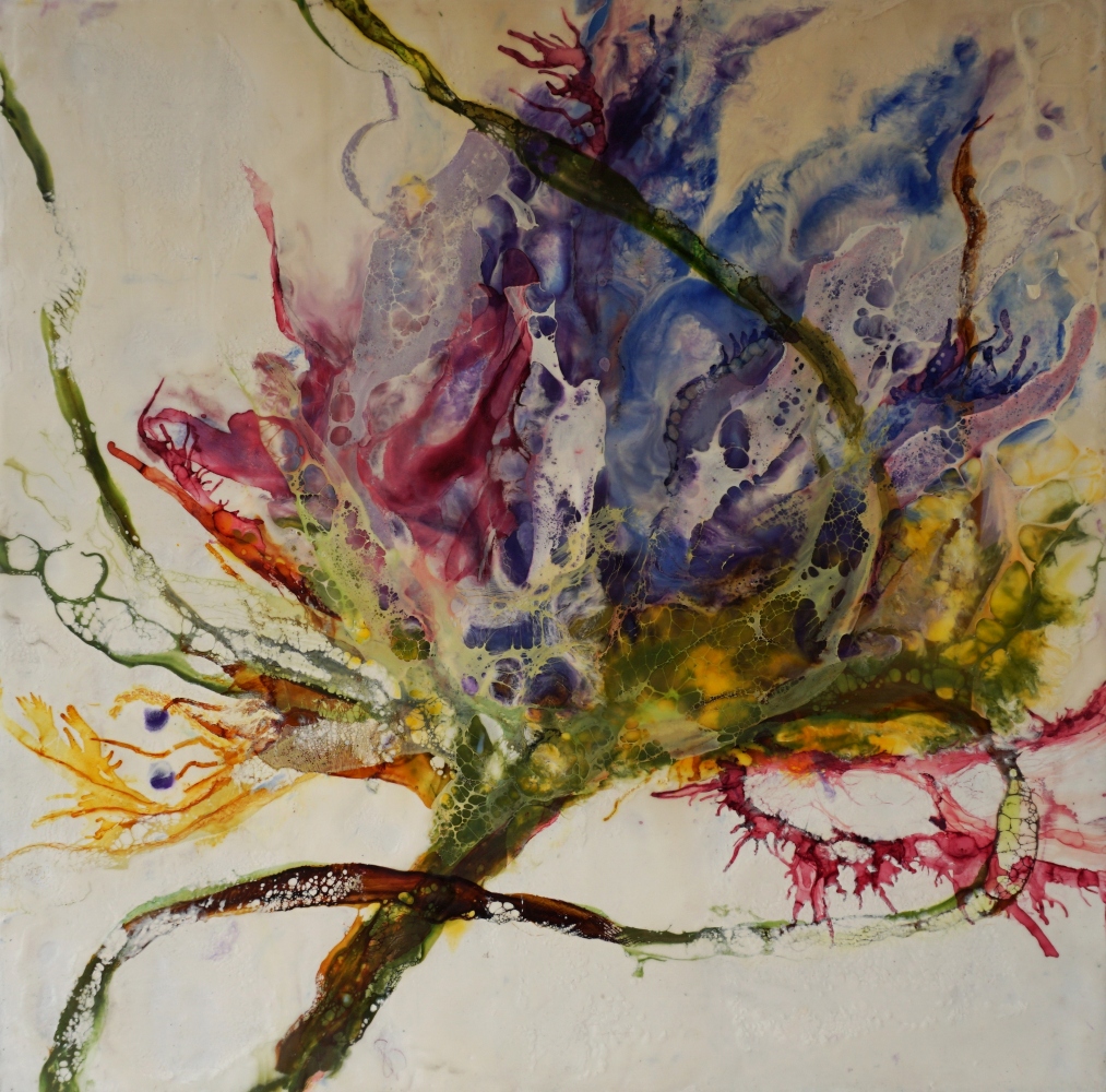 dorastorkart's tweet image. Photosynthetic Pulse — a new encaustic + shellac burn piece exploring how light becomes energy.
Wax, flame, organic networks, luminous tension.
One瞬moment of photosynthetic rhythm on a 50×50 cm panel.
#encaustic #shellacburn #abstractart #organicflow #DoraStorkArt