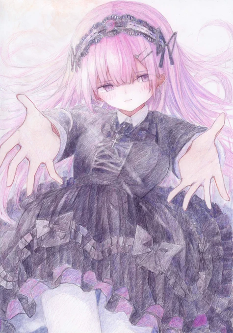 ハグしましょう #オリジナル #アナログ #色鉛筆 #透明水彩