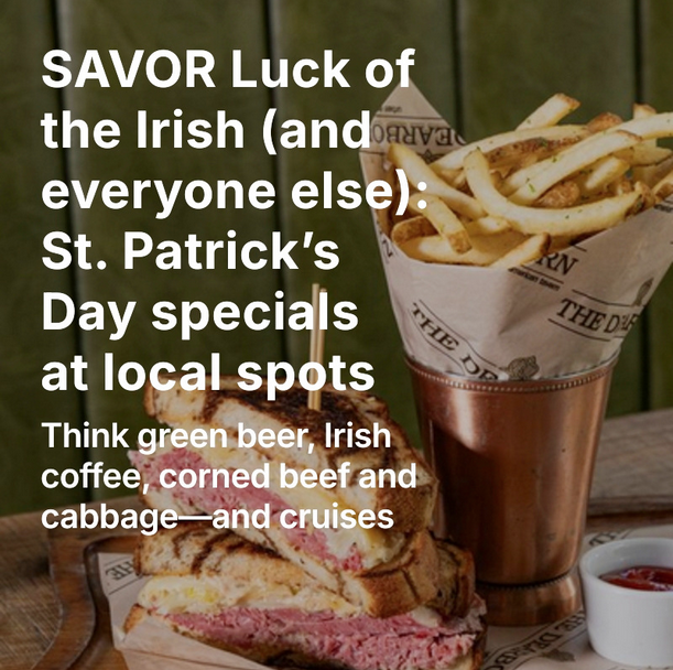 azygous60610's tweet photo. ☘️A FREE SAVOR with Andrew (https://t.co/o5y3Czna5s) looks at what #chicago spots are offering for St. Patrick's Day weekend (which is rapidly approaching). #stpatricksday #green https://t.co/Jp3d255edo