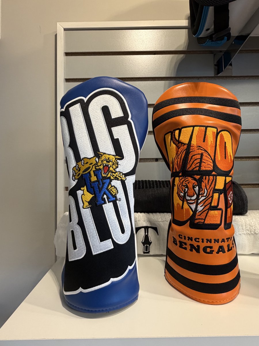 TripleCrownCC's tweet photo. The TCCC Golf Shop has your teams covered! Come check out our new UK, Bengals, &amp; Reds items! #MillRiver https://t.co/lVOBQN7FMQ