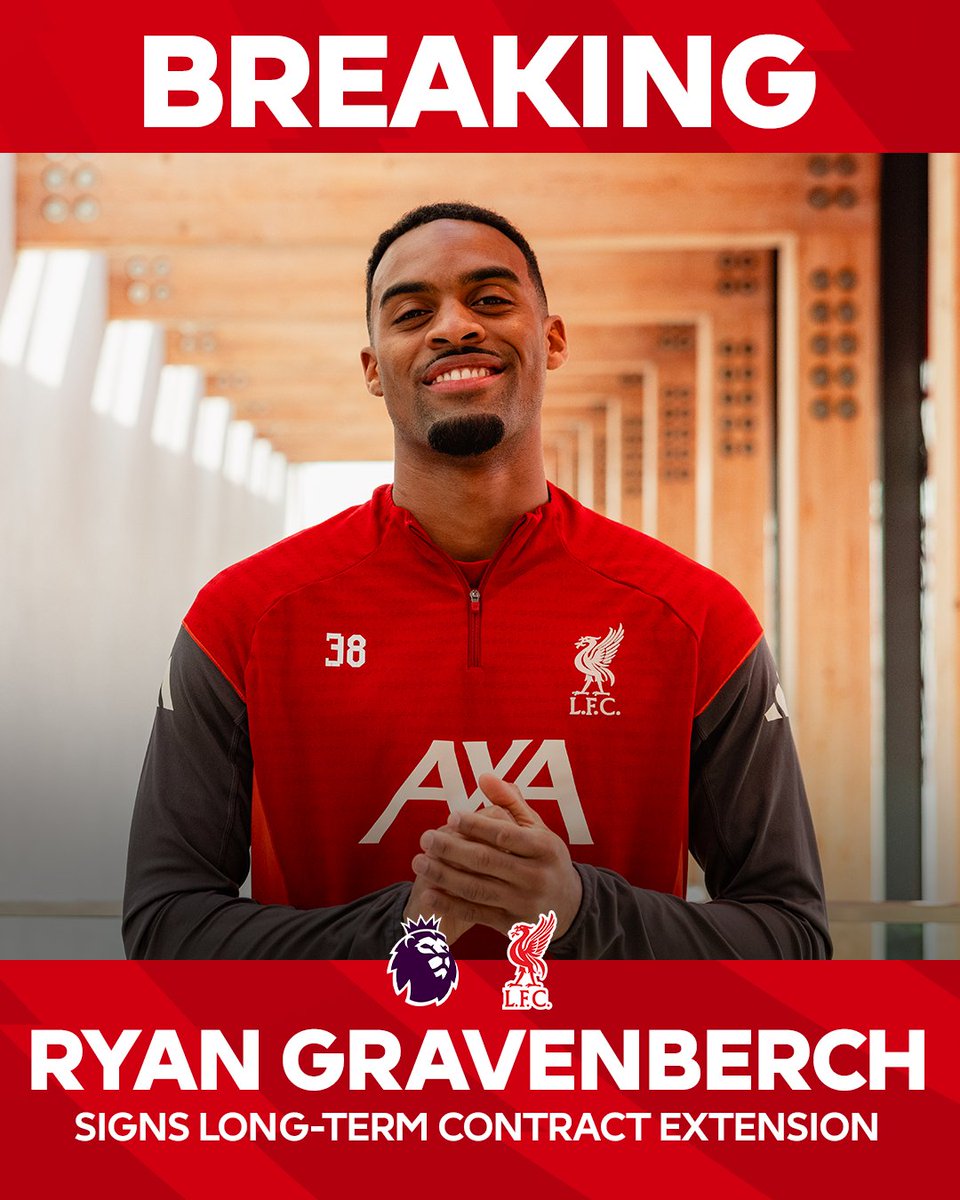 premierleague's tweet photo. Ryan Gravenberch extends his stay at @LFC ✍️ https://t.co/lFpNQZte5Z