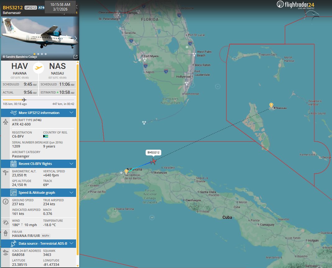 FlconEYES's tweet image. C6-BFV | 0a8058 | BHS3212
#Bahamasair 
#Habana-#Nassau | t.ly/oWgvC

#Now #ADSB #cuavion #Cuba #7Mar