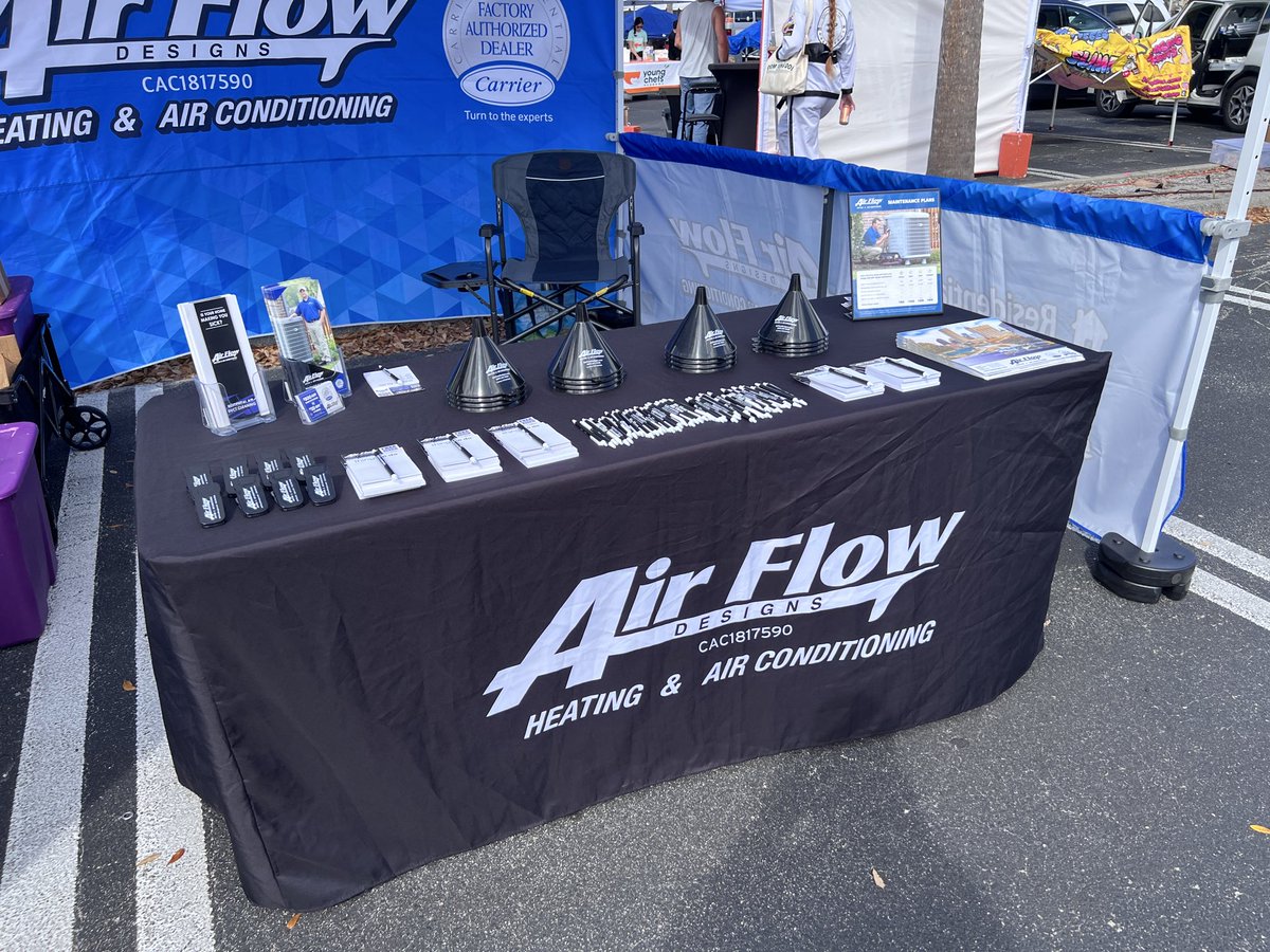 AirFlowDesigns's tweet photo. Come see us today 11AM-3PM at Taste of Oviedo 2026 in the Oviedo Mall parking lot. Grab some freebies while you’re here! #hvac #airconditioning https://t.co/uQTg9hk4b0