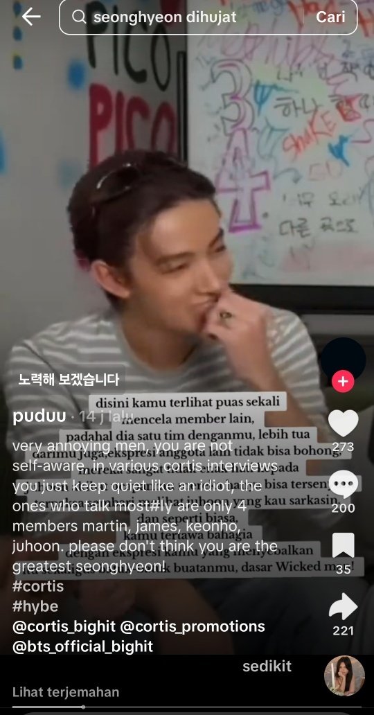 🚨 MASS REPORT 🚨 

Ditemukan akun TikTok yang menyebarkan hate terhadap Seonghyeon dan banyak yg memprovokasi di komentar.

Account: 
tiktok.com/@puduu10?_r=1&…

Harap report dan block, jangan berinteraksi dengan akun tersebut. Terima kasih.
