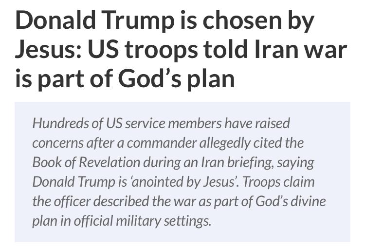 Y'all wtf is this man 😭
They have nothing to justify their warmongering ways so they just pull out the ultimate "God's Plan".

Even God don't want y'all.