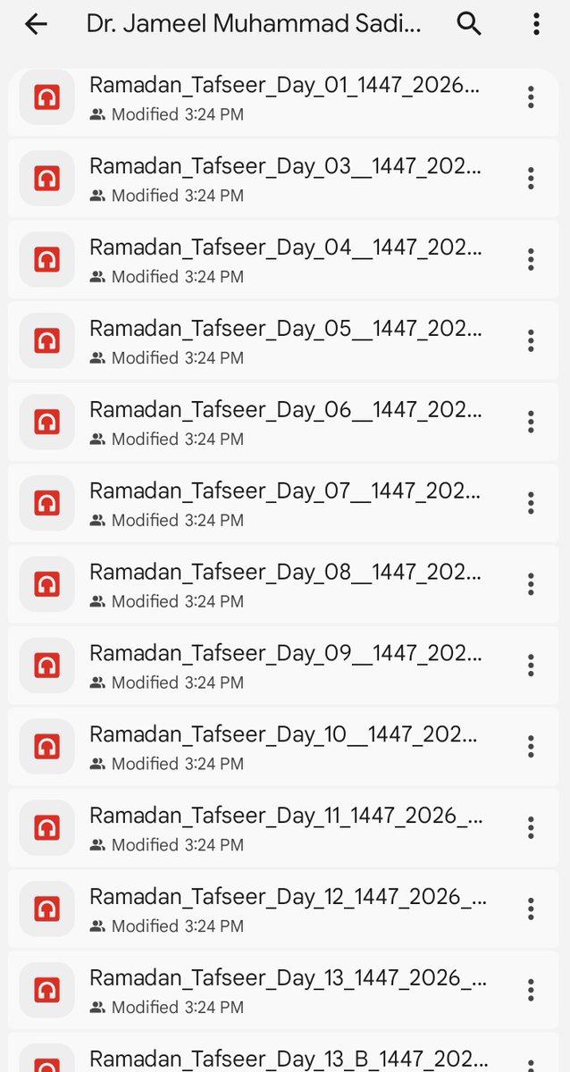 AysheertG's tweet photo. Dr. Jameel Muhammad Sadis's Tafsir 2026 Audio. Here is the link for access to the complete Tafsir. Not more than 25MB each Audio. 

https://t.co/DbQjGqrCBb https://t.co/GwXREsdAeo