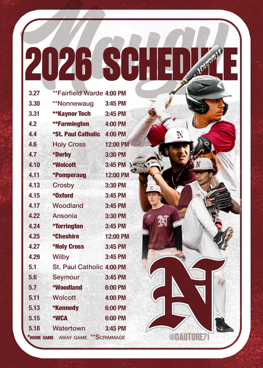 LucasFerr_09's tweet photo. My 2026 high school baseball schedule https://t.co/eFhgpSkzBW