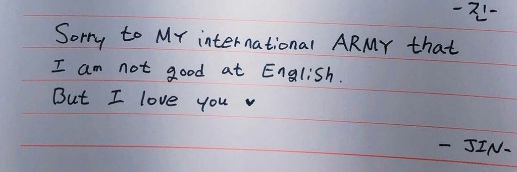 Borakimtae's tweet photo. Remember when Jin did this. Pls he deserves all the love and love only. https://t.co/dyr0712NvO