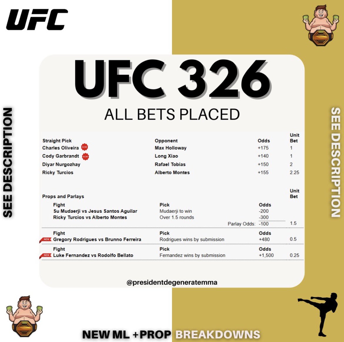 President Degenerate MMA tweet media