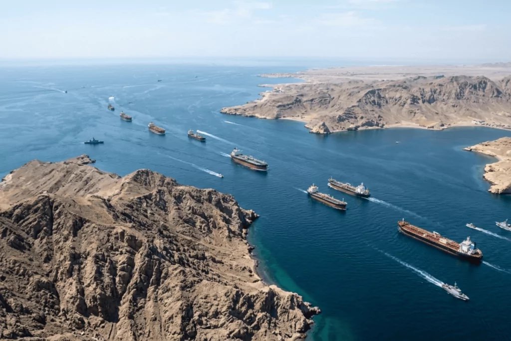 Strait of Hormuz (X).