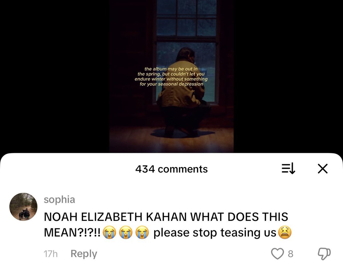 Don’t call him Noah Elizabeth Kahan if you don’t know that the song has literally been fucking announced I can’t. It means they’re promoting the song. That they are releasing next week.