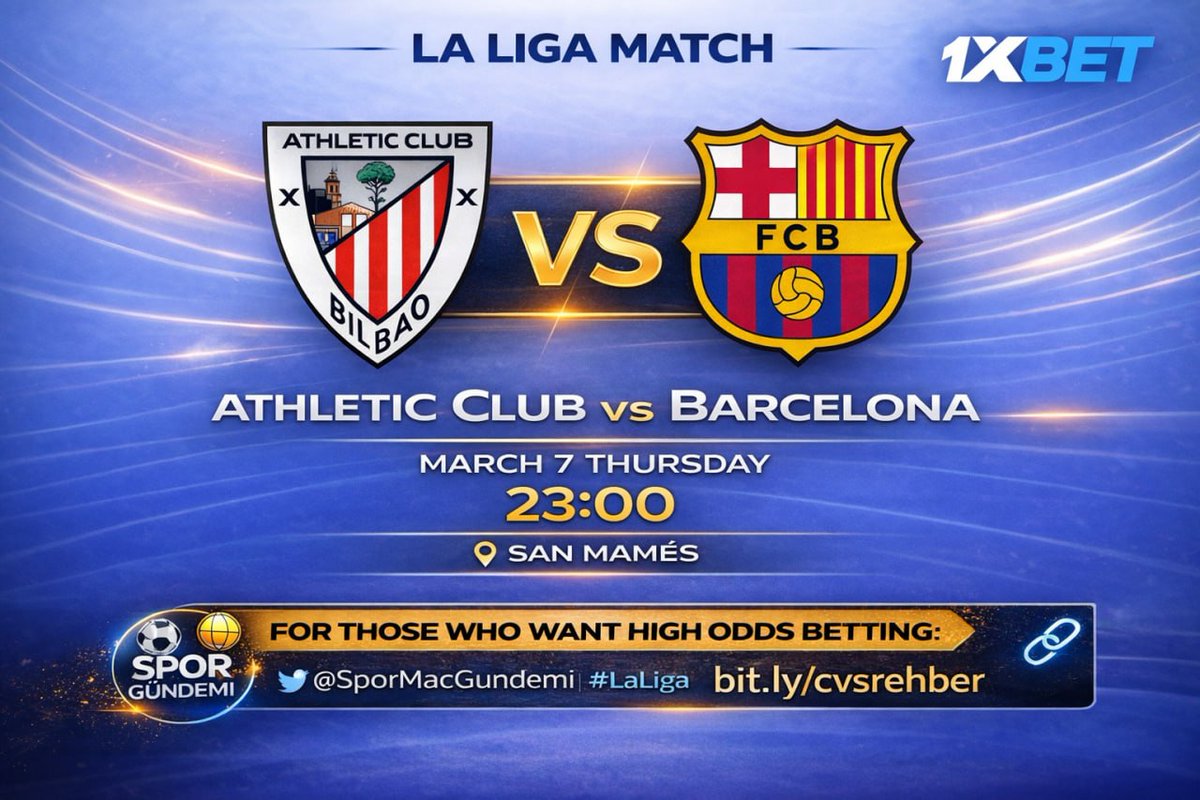 KenMasterGlobal's tweet photo. Who wins tonight? 👀

🔥 BIG GAME TONIGHT

Athletic Club vs Barcelona

🏟 San Mamés
🕗 23:00

💰 Get high odds &amp; bonuses at #1XBET
🎯 Place your bet now 👇
🟢 https://t.co/dkQYNjWyow

#LaLiga #AthleticBarca https://t.co/G73naCPmUF
