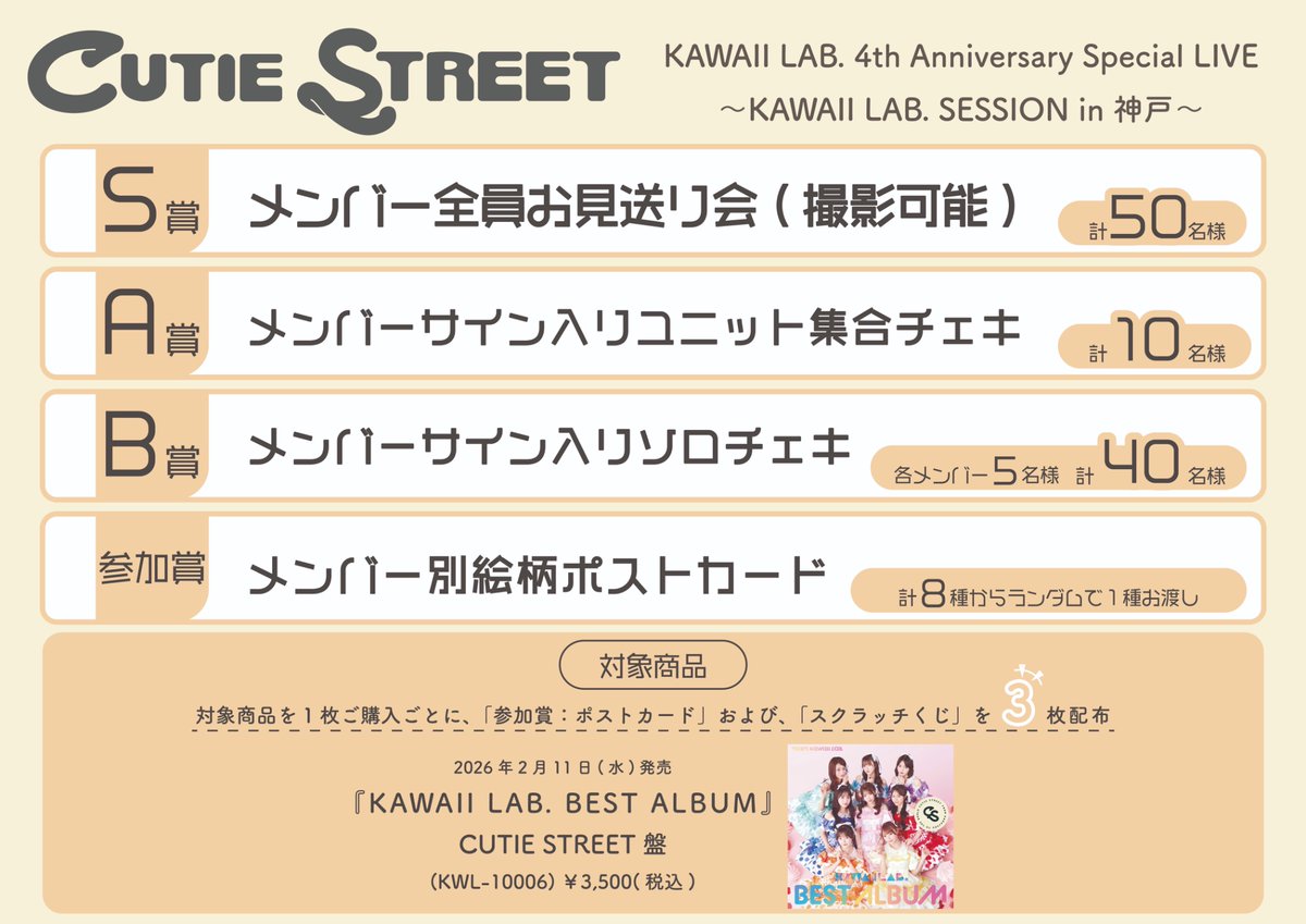 KAWAIILAB ユニットサイン入りチェキ こあら組 ✨㊗️#カワラボ 4周年記念 in 神戸㊗️✨ 3/8(日) 「KAWAII LAB. 4th