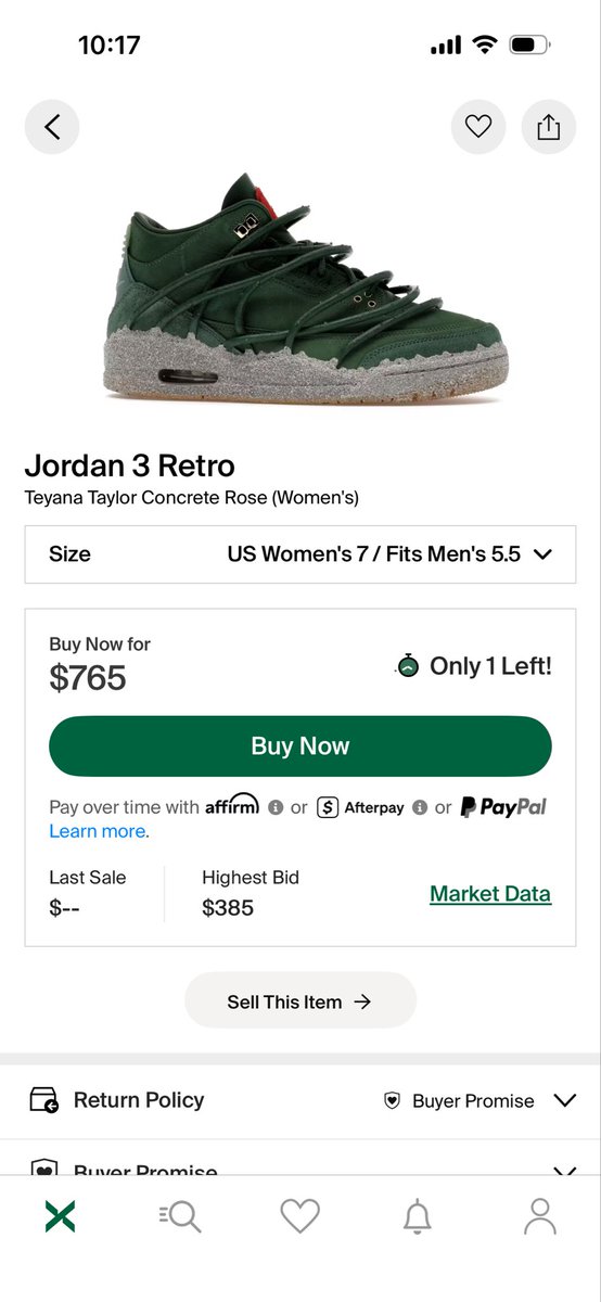 ily125's tweet photo. @Nike why are the @TEYANATAYLOR jordan 3 (concrete rose) on stockx but not on your site or the snkrs app. why can’t a girl from harlem just get a pair of sneakers at retail? this is frustrating and needs to be fixed. #bots #markups #fixit https://t.co/1SKai7kwHP
