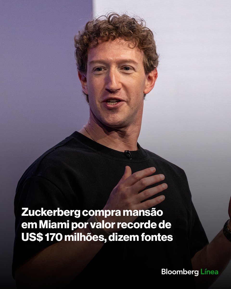 BloombergLineaB's tweet image. Zuckerberg compra mansão em Miami por valor recorde de US$ 170 milhões, dizem fontes. Saiba mais: bit.ly/4ud9cU5

#mansão #MarkZuckerberg #Miami #bilionário