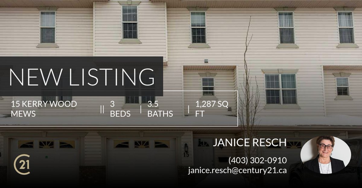JaniceResch's tweet photo. 📍 New Listing 📍 Take a look at this fantastic new property that just hit the market located at 15 Kerry Wood Mews in Red Deer. Reach out here or at (403) 302-0910 for more information or to book a private viewing.

Janice Resch... https://t.co/3aUUjs67AH https://t.co/Rp9eyteTr5