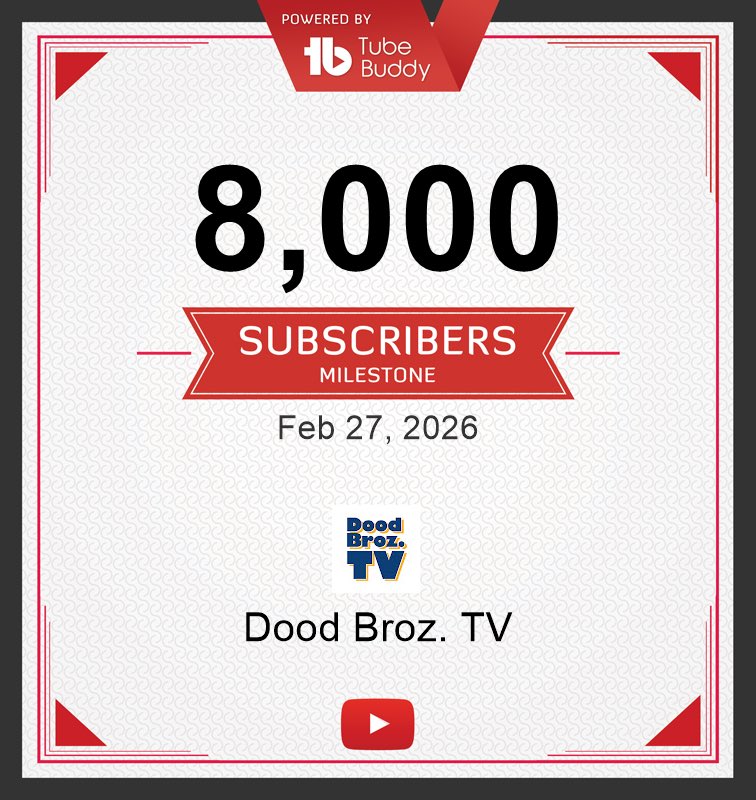 doodbroz's tweet photo. 🎉 Another milestone hit for the channel thanks to @TubeBuddy! Thanks to all of our followers and supporters. 10k loading! #youtubers #youtube #doodbroztv https://t.co/YUO1iZvW4s
