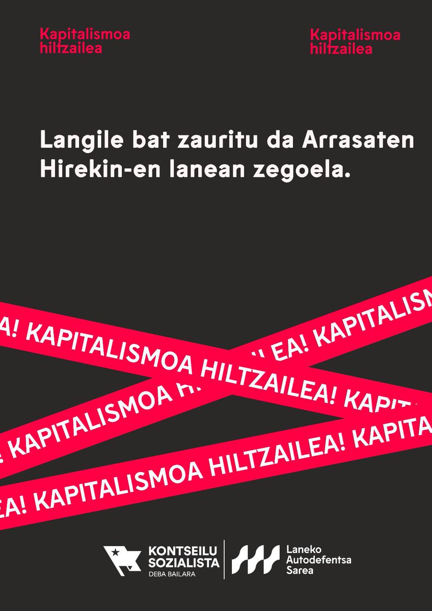 kontseilua_Deba's tweet photo. 🔴 Lan istripua.

Langile bat zauritu da Arrasaten Hirekin-en lanean zebilela.

Gure elkartasun osoa langileari.

Lan istripurik ez! https://t.co/lTNOGB93yU