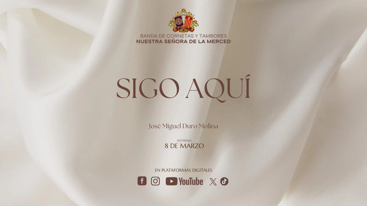 𝐌𝐚ñ𝐚𝐧𝐚, 𝟖 𝐝𝐞 𝐦𝐚𝐫𝐳𝐨, 𝐞𝐬𝐭𝐫𝐞𝐧𝐚𝐫𝐞𝐦𝐨𝐬 𝐥𝐚 𝐦𝐚𝐫𝐜𝐡𝐚 “𝐒𝐈𝐆𝐎 𝐀𝐐𝐔Í”, 𝐝𝐞 𝐉𝐨𝐬é 𝐌𝐢𝐠𝐮𝐞𝐥 𝐃𝐮𝐫𝐨 𝐌𝐨𝐥𝐢𝐧𝐚, 𝐝𝐞𝐝𝐢𝐜𝐚𝐝𝐚 𝐚 𝐧𝐮𝐞𝐬𝐭𝐫𝐚 𝐪𝐮𝐞𝐫𝐢𝐝𝐚 𝐇𝐞𝐫𝐦𝐚𝐧𝐝𝐚𝐝 𝐝𝐞 𝐥𝐚 𝐒𝐨𝐥𝐞𝐝𝐚𝐝 𝐝𝐞 𝐌𝐚𝐫𝐜𝐡𝐞𝐧𝐚.

#atumerced 💜