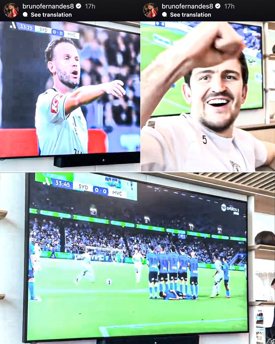 ESPNUK's tweet photo. Just Bruno Fernandes and Harry Maguire at Carrington watching Juan Mata whip in a free kick 🎯

“We just knew that from there, he doesn't miss right” 😂 https://t.co/A1r76MjkyO