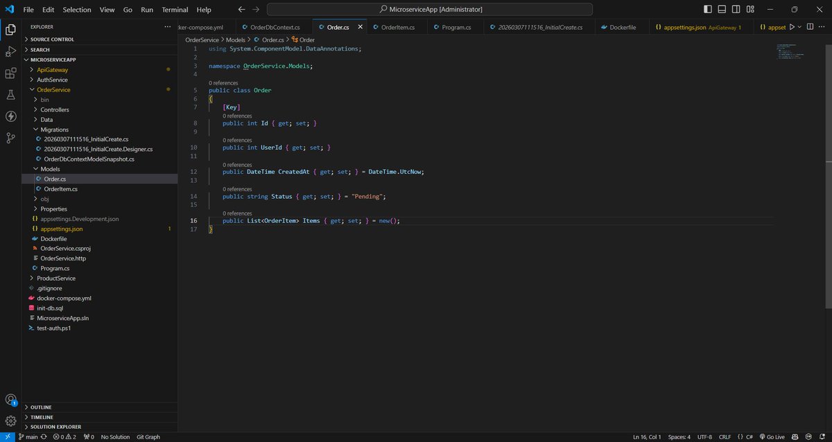 _a_m_i_t_1's tweet image. Day 624 of #700DaysOfCode 

Fixed a database migration issue in the AuthService . Debugged PostgreSQL connection problems and ensured Entity Framework migrations run correctly during service startup. 
#microservice
