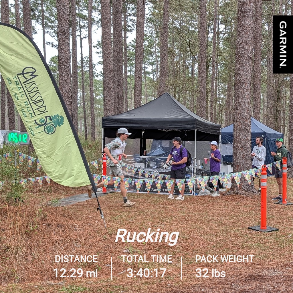 MS50 Trail Run - Rucking the 20k 
#garmin #beatyesterday #rucking