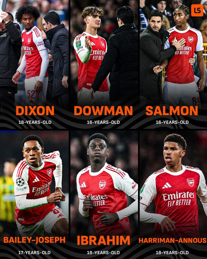 iamteeeboss's tweet photo. Nobody’s praising Arteta now, he has fielded Six Young Gunners this season alone and they look like they will go on to be good players
Downman and Salmon seem to be ahead of the pack. Great work Arteta.
#COYG
#ARSMAN
#ARSVMAN https://t.co/ALBwrjmSax