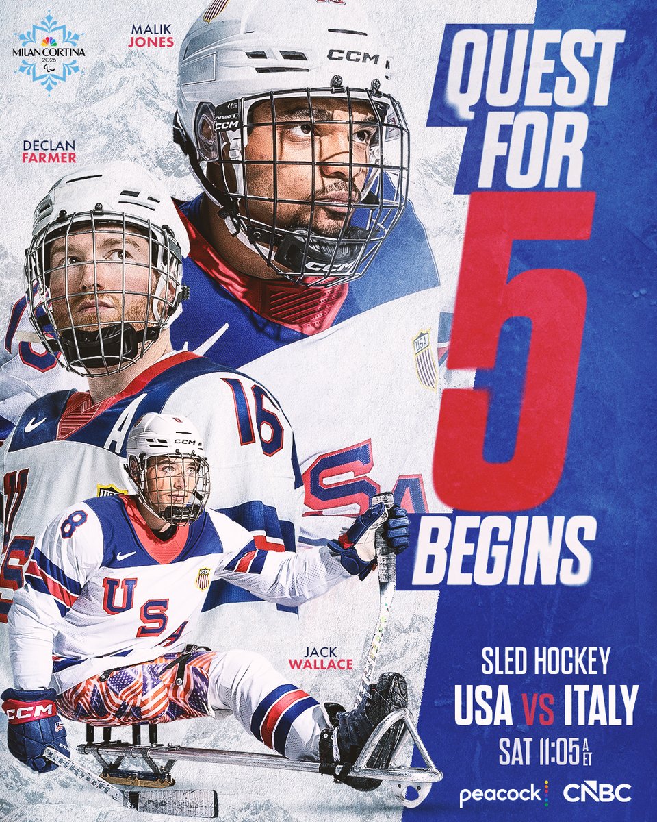 美国雪橇冰球队队长Josh Pauls与旗手Laurie Stephens