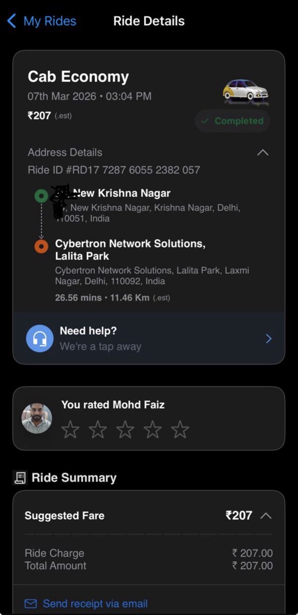 nishant1073's tweet photo. URGENT: Severe safety incident and harassment by a @rapidobikeapp driver today.
Earlier today, female passengers were subjected to severe misbehavior and harassment by a Rapido driver during a ride in Delhi. This was not a minor dispute; this was a direct and terrifying threat to women's safety. The fact that this individual has been cleared to operate a commercial vehicle and given access to female passengers is a massive systemic failure.
Driver & Ride Details:
Name: Mohd Faiz
Vehicle Registration: HR 58D 4646
Time of Incident: 3:15 pm
Route: Krishna Nagar to Lakshmi Nagar
To @rapidobikeapp / @RapidoCares : Your safety protocols are failing. I demand the immediate and permanent suspension of this driver’s platform access. You must secure and preserve all GPS tracking logs, audio records (if any), ride data, and the driver's full KYC details immediately. These will be required for the active police investigation. Do not reply to this with a generic, automated apology—escalate this to your highest-level safety and legal compliance team right now.
To @DelhiPolice / @dtptraffic / @DCWDelhi: We are in the process of registering a formal FIR. I urge you to take immediate cognizance of this man's actions. He is a threat to public safety. Requesting immediate intervention to impound this vehicle and initiate the cancellation of his commercial driving permit so he cannot simply jump to Ola or Uber and do this to another woman tomorrow.
Women's safety is non-negotiable. We expect strict, uncompromising action. @NCWIndia
(Please find the screenshots of the driver's profile and vehicle details attached).