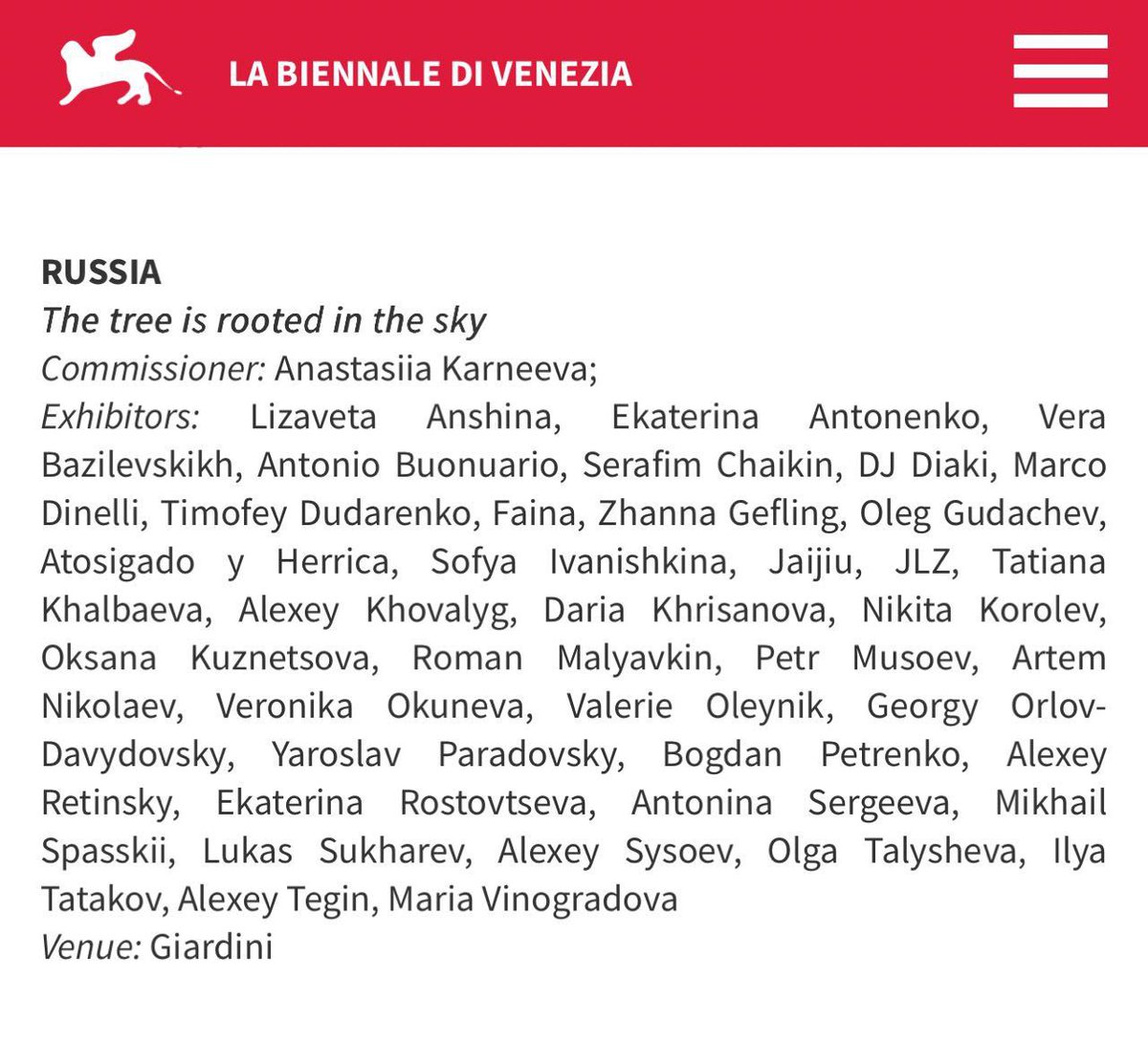 With all the wars and crises going on in the world, let's discuss arts.

Russia is back at the Venice Biennale. This is not just art - it’s a cultural-information operation: an effort to make the presence of an aggressor state appear "normal" again.

In March 2022, the Biennale